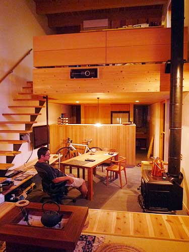 伺った時に土間にて